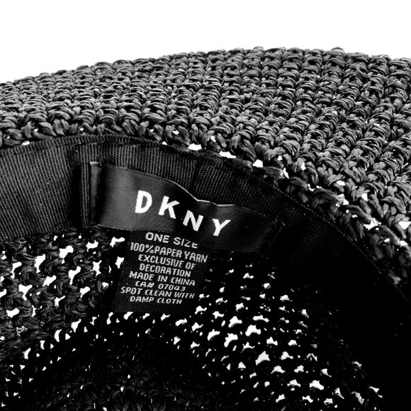DKNY Wide Brim Paper Yarn Summer Hat - Picture 6 of 7